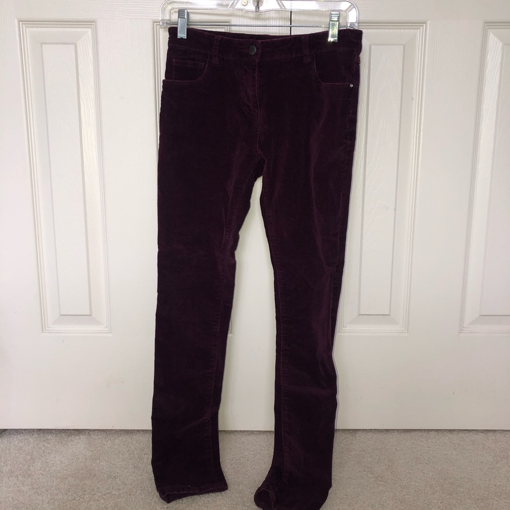 Maroon velvet jeans